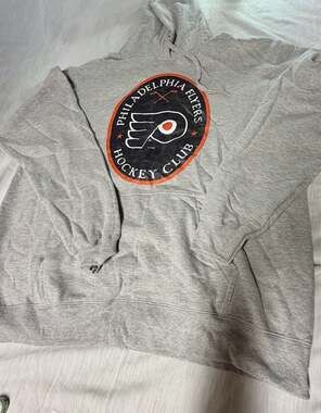 Blue 84 Philadelphia Flyers NHL Logo Pullover Hoodie Gray XL